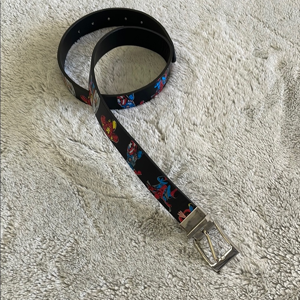 Marvels boys Black Belt with Colorful Design